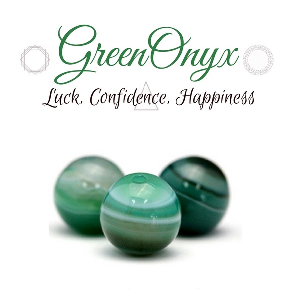 Emerald Green Onyx Sterling Silver Dangle Earrings - Picture 7 of 8